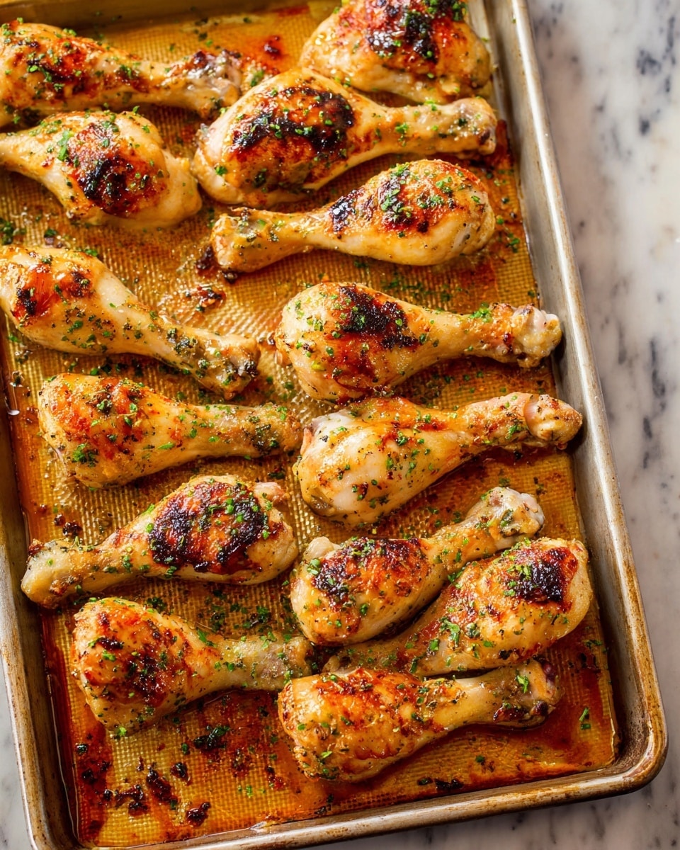 A pile of golden brown chicken drumsticks with crispy skin and charred spots is stacked in layers on a white plate. The chicken pieces are seasoned with green herbs sprinkled on top, adding a fresh contrast to the warm colors of the cooked chicken. The plate sits on a white marbled textured surface, showing off the delicious and juicy texture of the chicken drumsticks. photo taken with an iphone --ar 4:5 --v 7