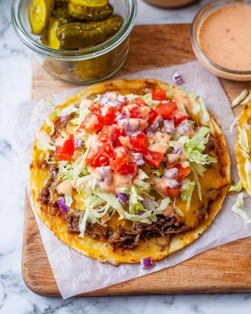 Smash Burger Tacos with Burger Sauce Recipe