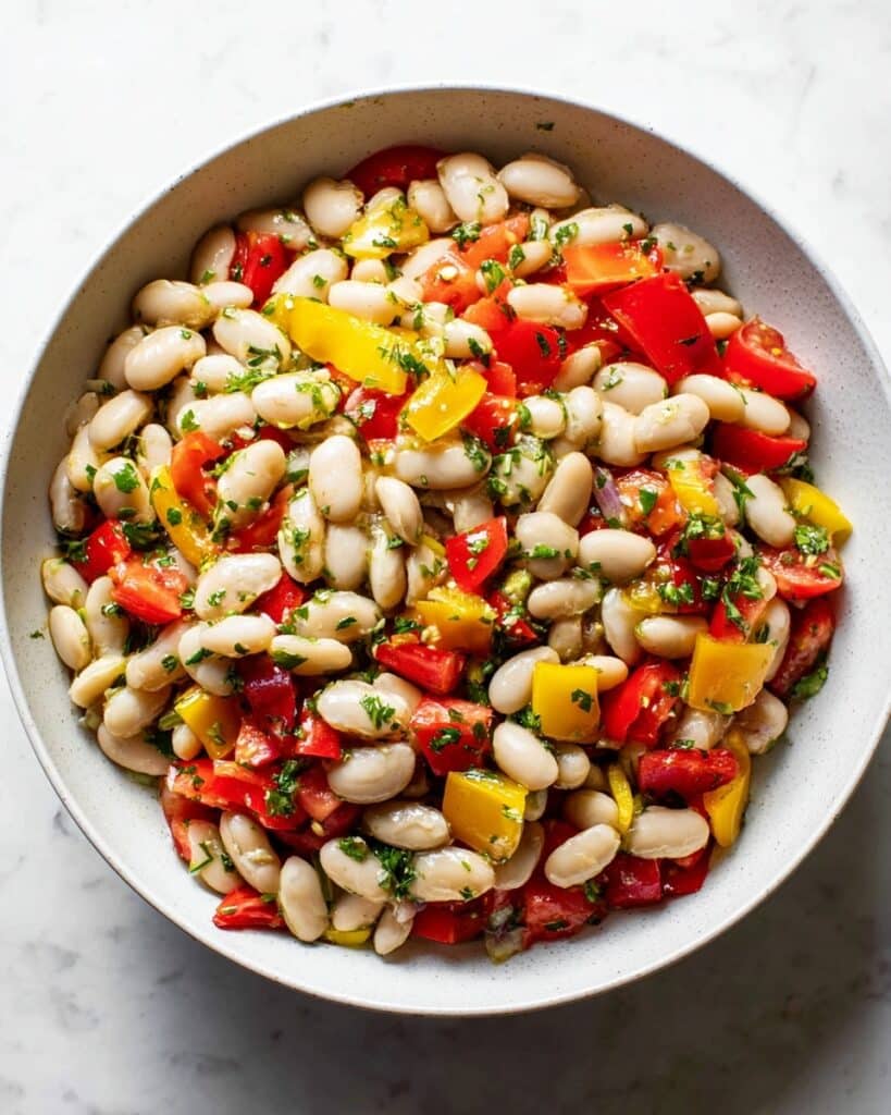 Cannellini Bean Salad with Fresh Basil and Cherry Tomatoes Recipe