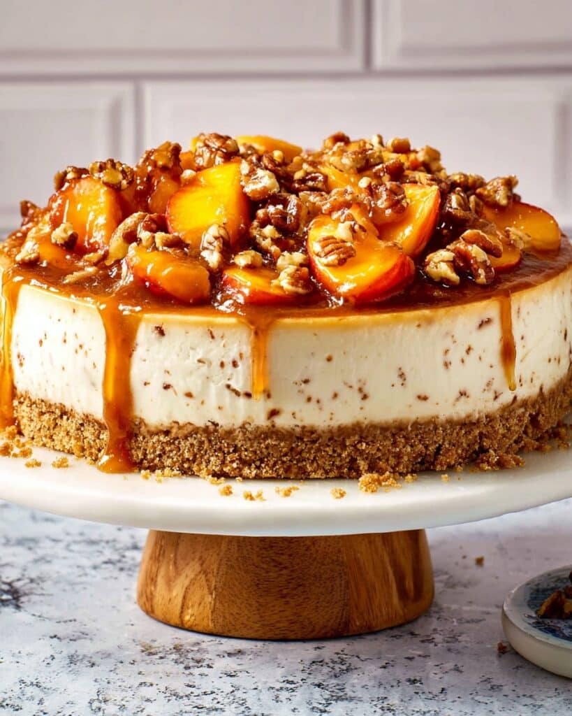 Homemade Peach Cobbler Cheesecake Recipe