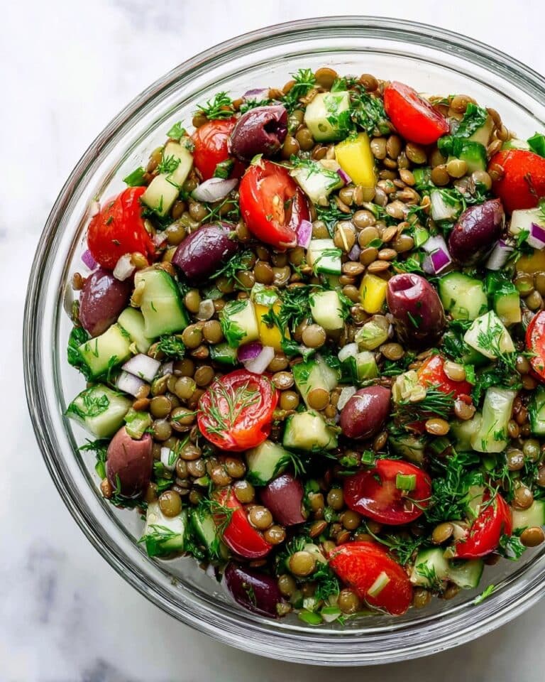 Lentil Salad with Fresh Herbs and Veggies Recipe