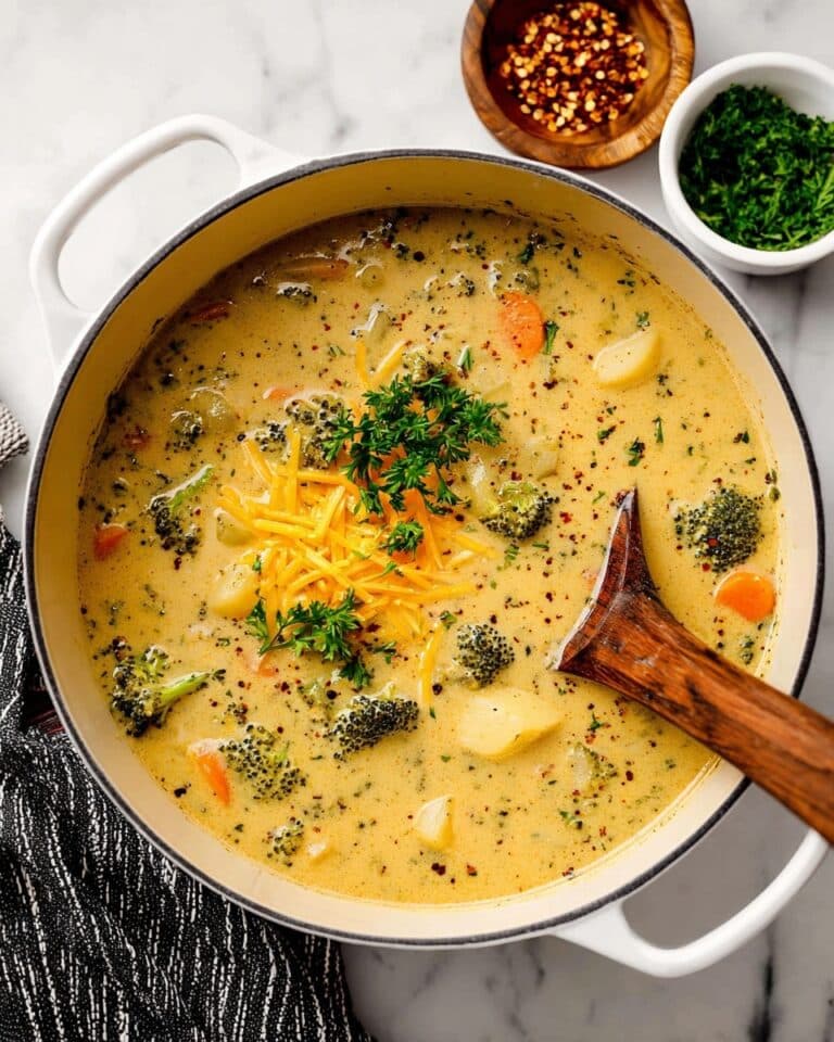 One Pot Creamy Vegetable Soup Recipe