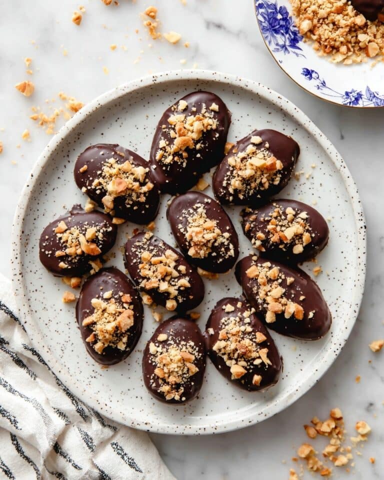Chocolate Covered Dates with Peanut Butter and Peanuts Recipe
