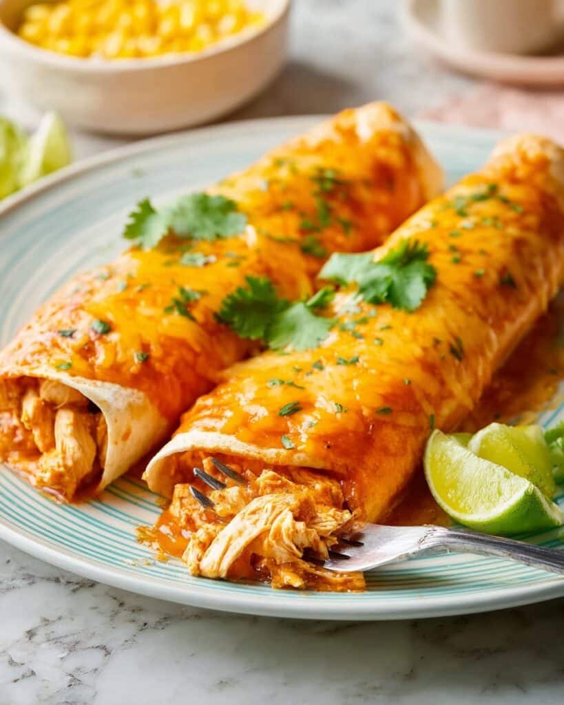 High Protein Chicken Enchiladas Recipe