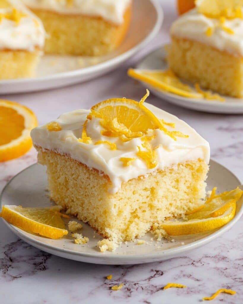 Lemon Sheet Cake with Cream Cheese Frosting Recipe