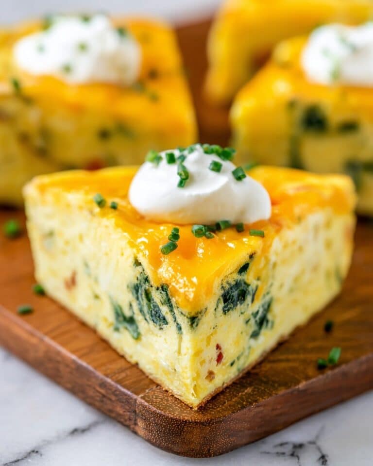 Instant Pot Breakfast Casserole with Spinach, Peppers, and Cheddar Recipe