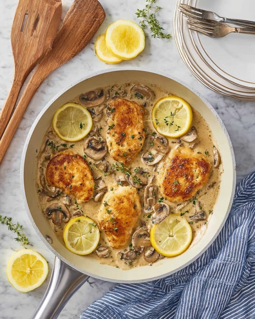 Creamy Balsamic Chicken & Mushroom Skillet Recipe