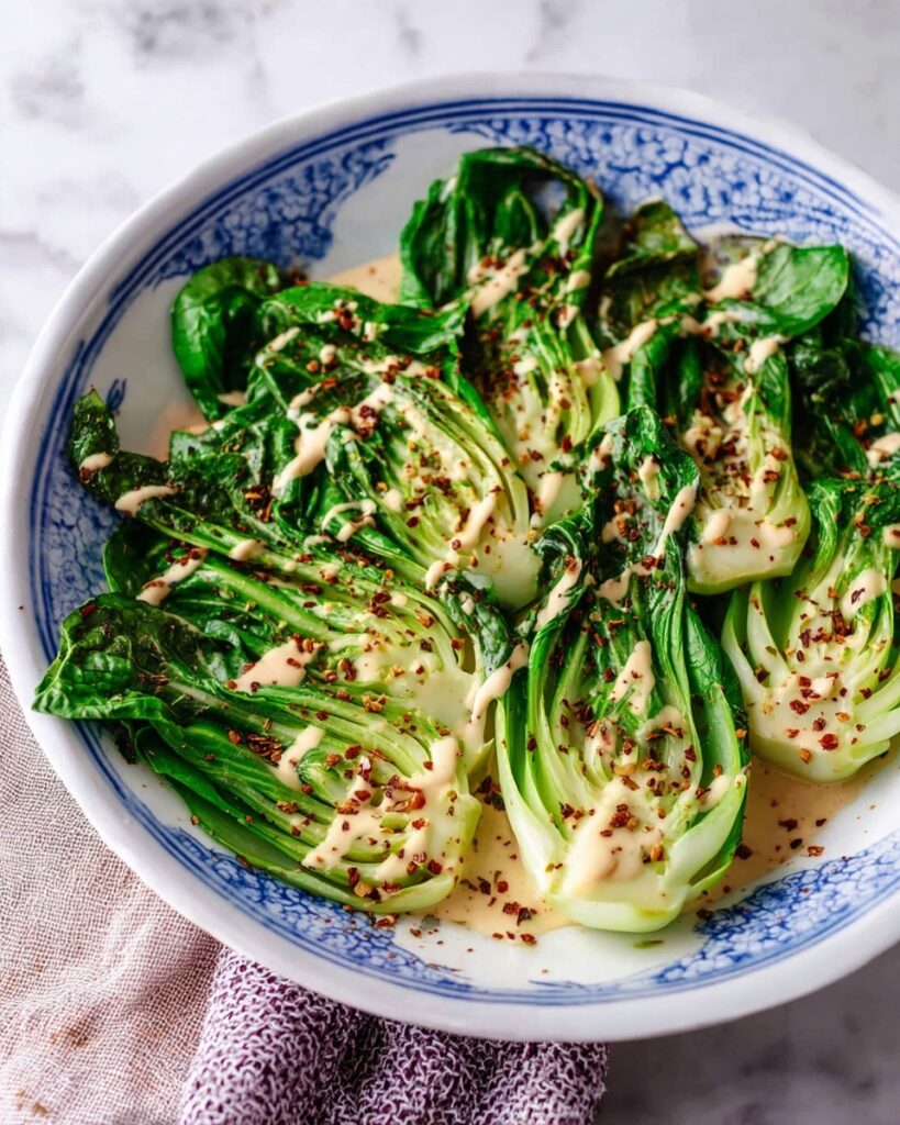 Bok Choy Salad with Creamy Toasted Sesame Dressing Recipe