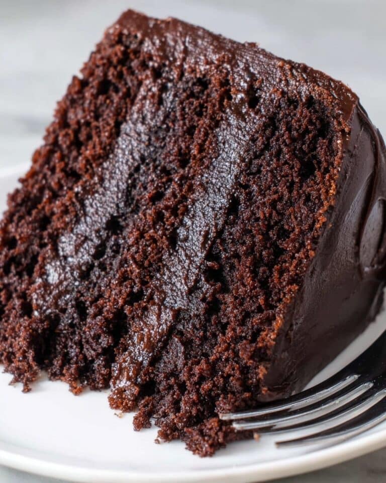 Homemade Chocolate Cake with Cream Cheese Buttercream Frosting Recipe