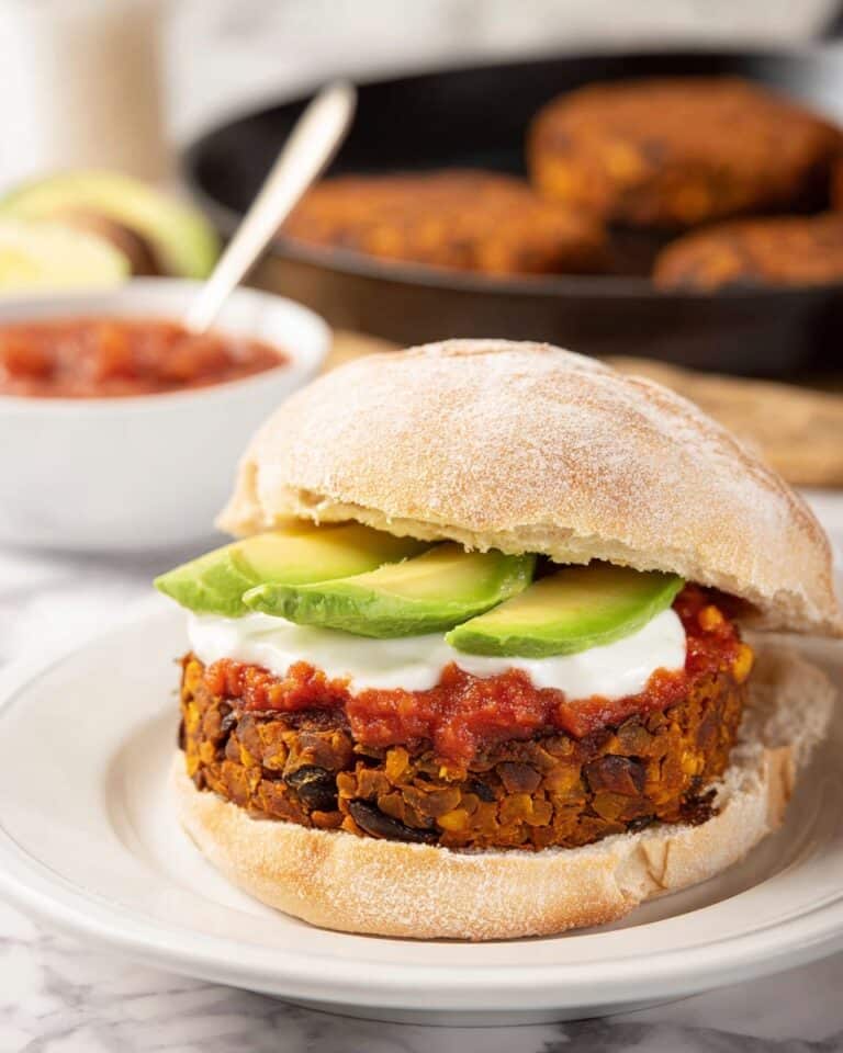 Easy Black Bean Nacho Burgers with Salsa and Cheese Recipe