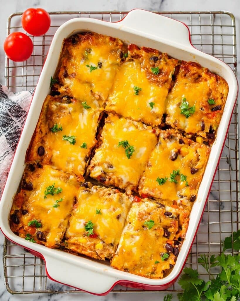 Homemade Chicken Enchilada Casserole Recipe