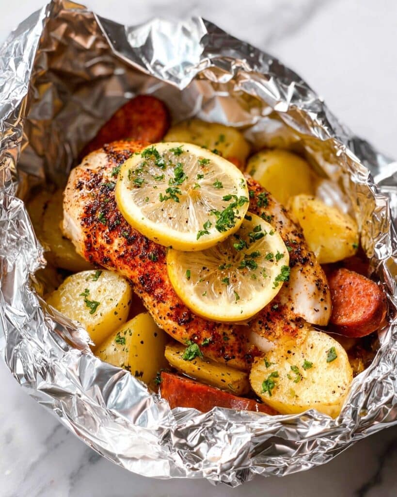 Lemon Chicken Foil Packets Recipe