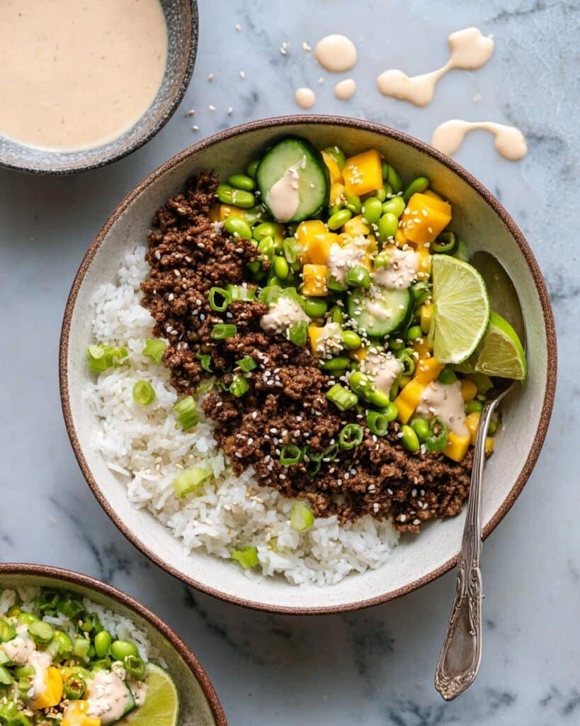 Asian Ground Beef Bowls Recipe