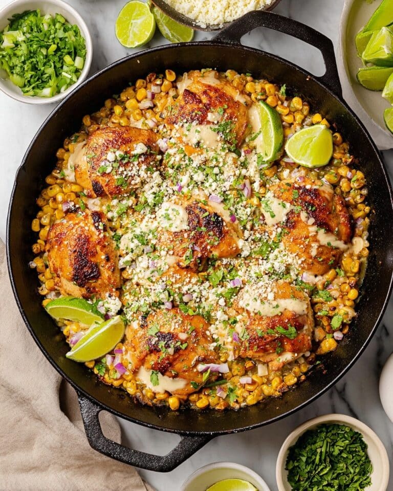 Mexican Street Corn Chicken Skillet Recipe