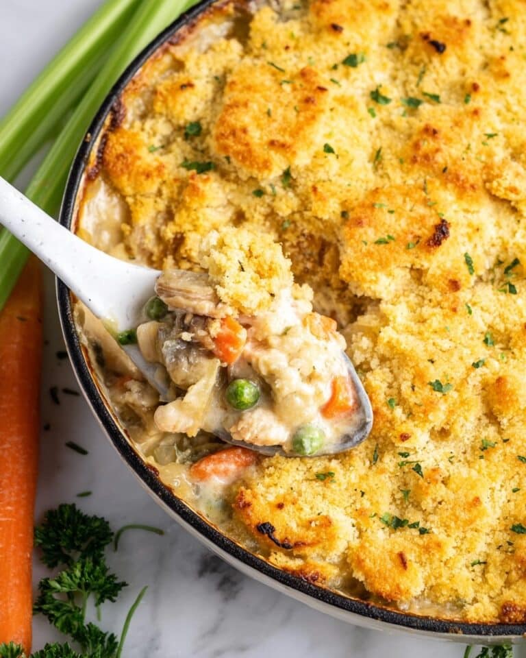 Keto Chicken and Biscuit Casserole Recipe
