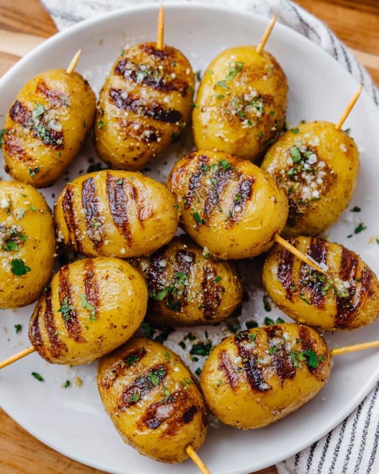 Grilled Baby Potatoes with Garlic Herb Sauce Recipe