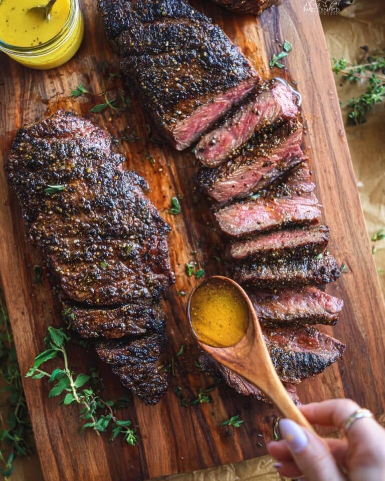 Grilled Boneless Lamb Loin with Greek Lemony Oil Recipe
