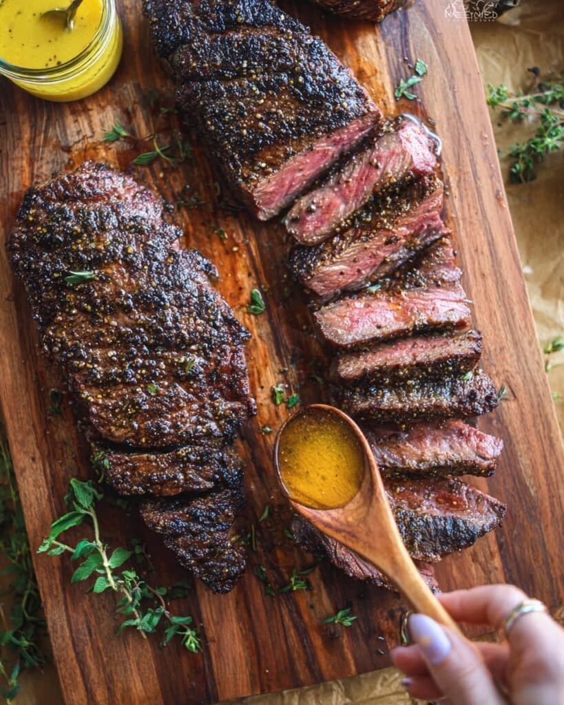 Grilled Boneless Lamb Loin with Greek Lemony Oil Recipe