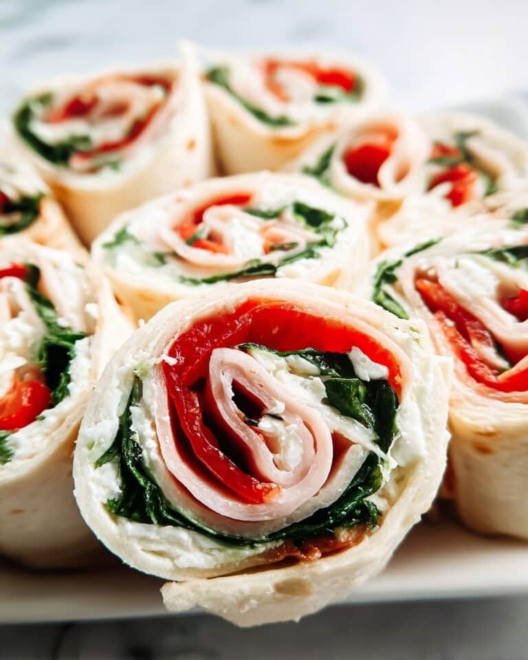Spinach Red Pepper Pinwheels Recipe