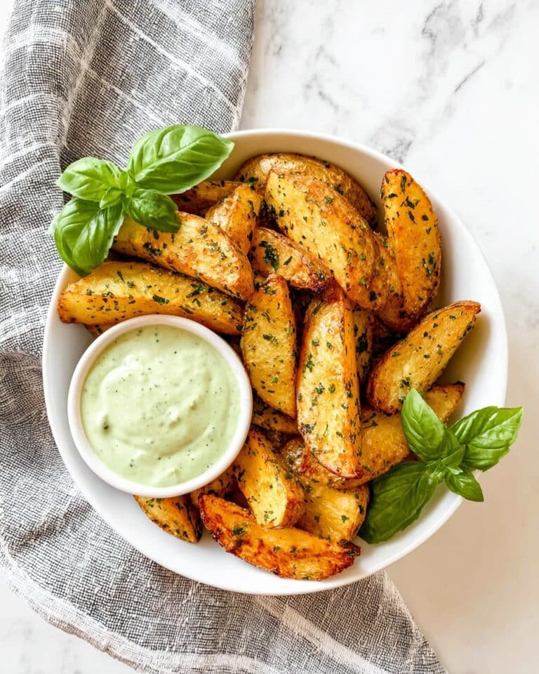 Air Fryer Potato Wedges with Parmesan and Chives Recipe