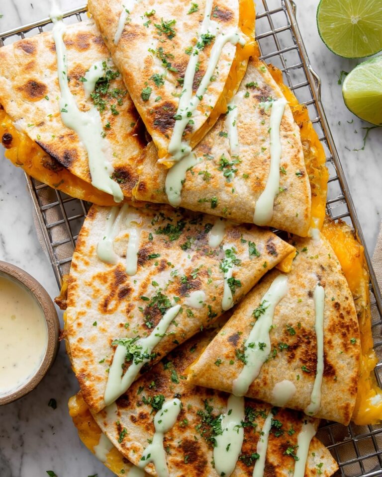 Carne Asada Quesadilla with Cilantro Lime Dipping Sauce Recipe