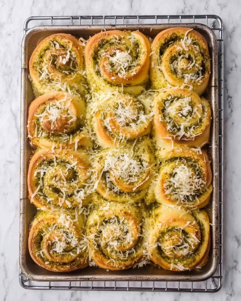 Mini Pesto Rolls with Gruyere and Parmesan Recipe