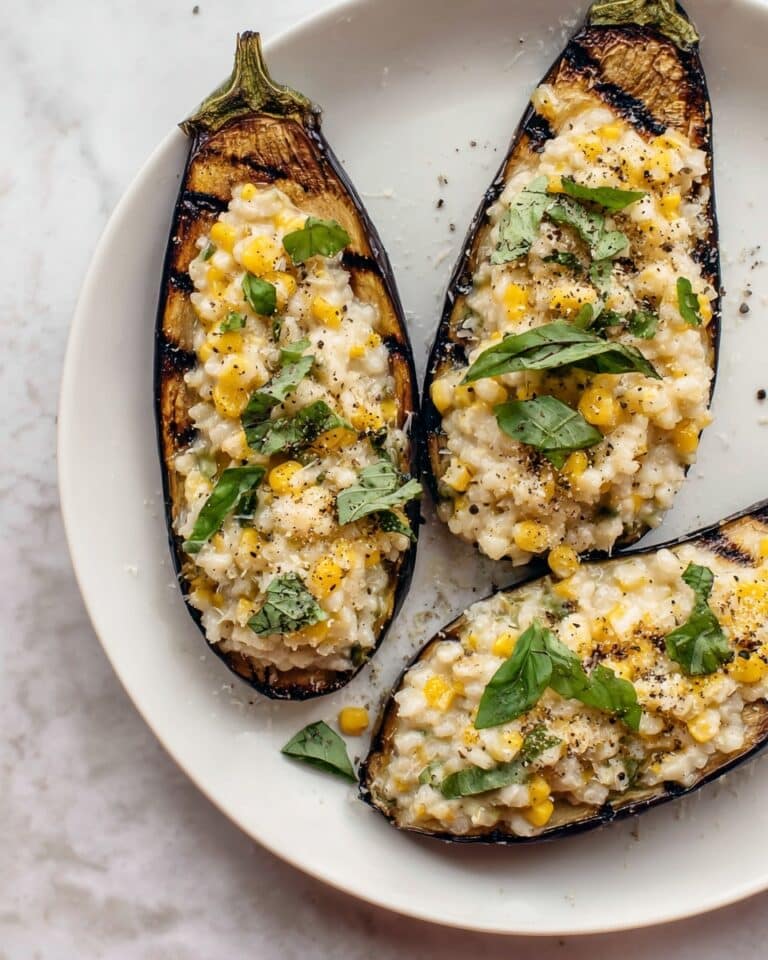Risotto Stuffed Grilled Zucchini Recipe