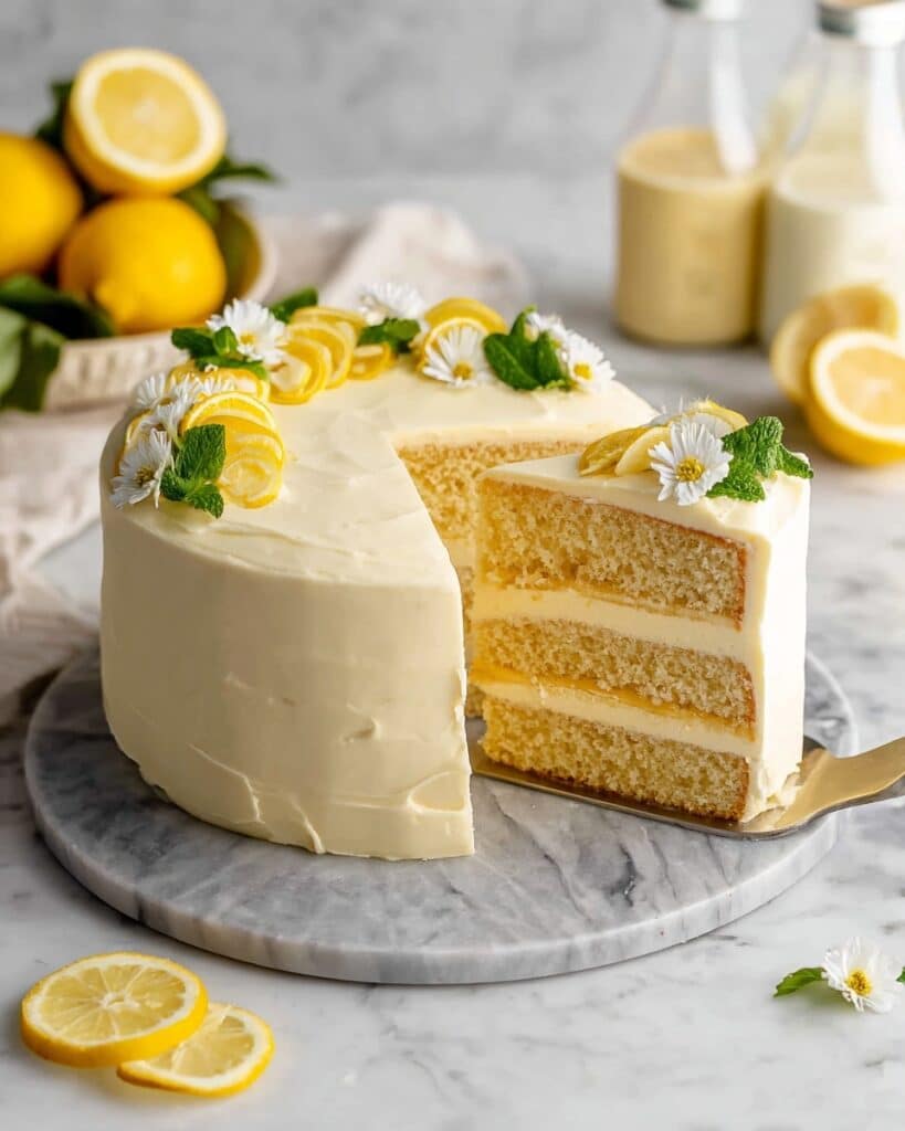 Vegan Lemon Cake With Lemon Cream Cheese Frosting Recipe