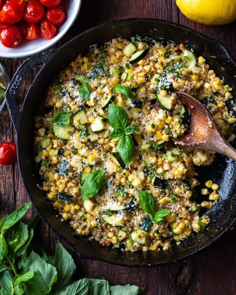 Fregola with Corn, Zucchini, and Basil Recipe