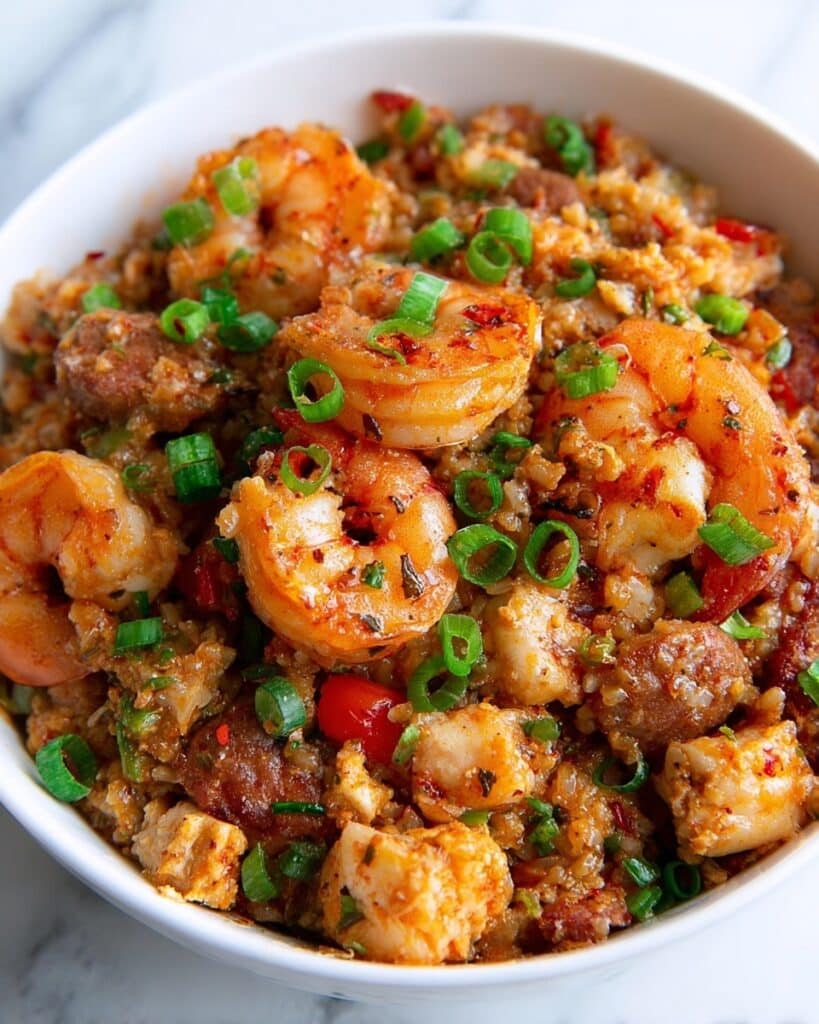 Creamy Cajun Shrimp and Sausage Jambalaya Recipe