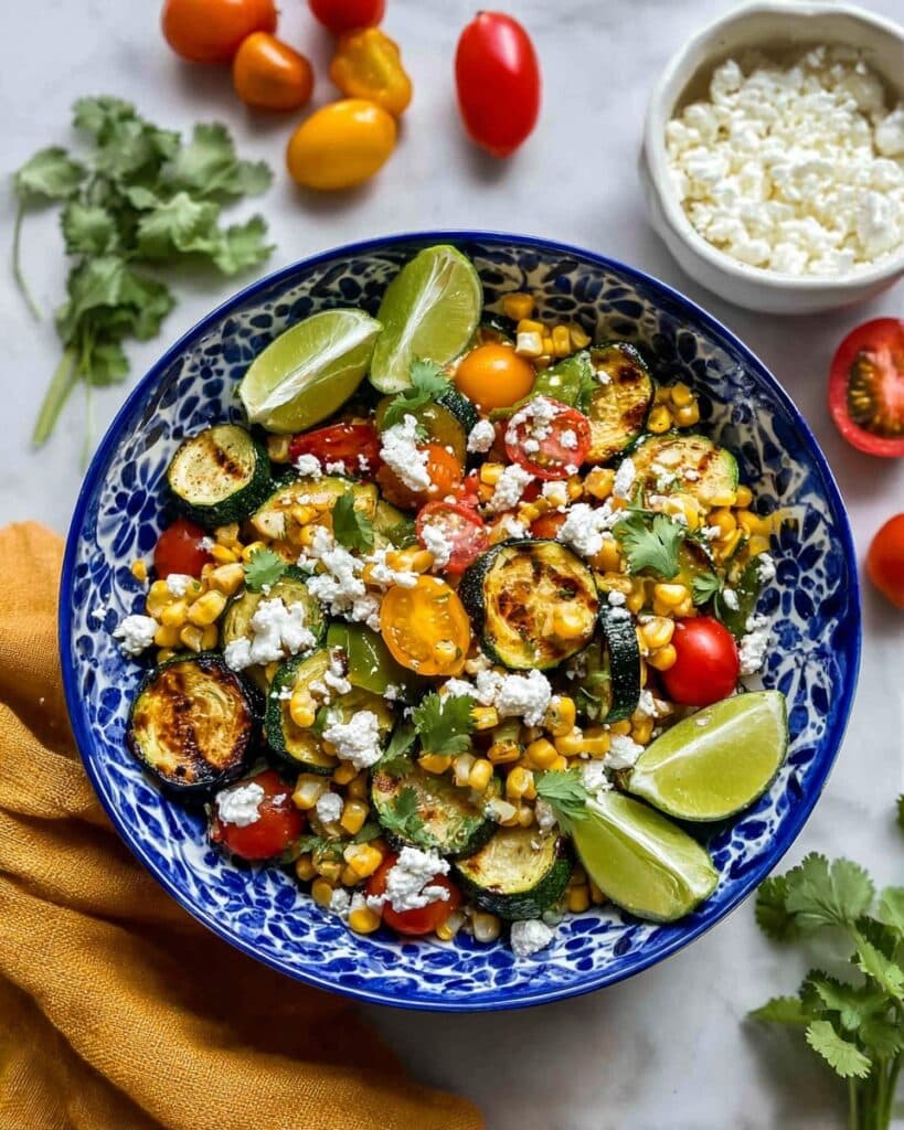 20 Minute Zucchini and Corn Fiesta Salad Recipe