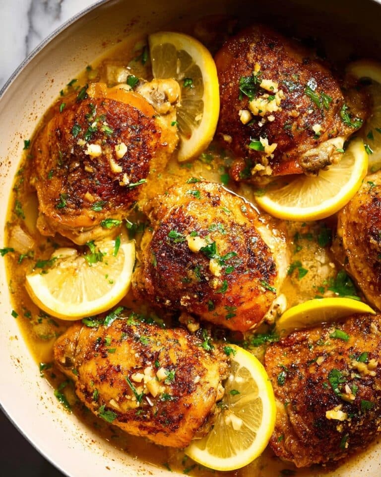 Crockpot Lemon Garlic Butter Chicken Thighs Recipe