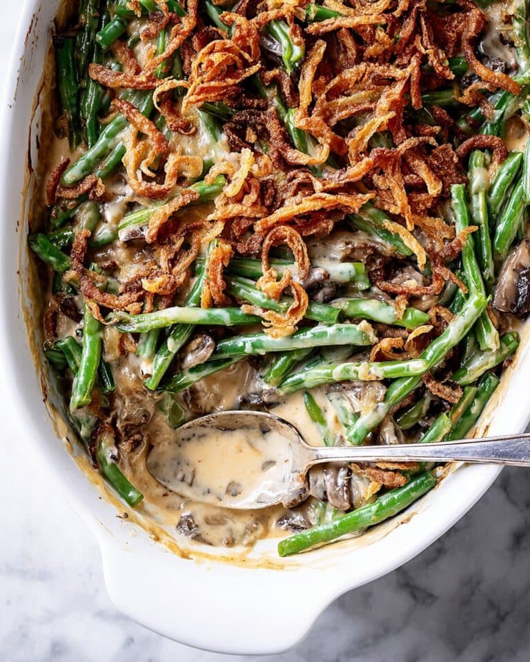Homemade Green Bean Casserole with Fried Onions Recipe