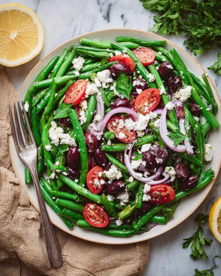 Green Bean Salad with Feta, Tomatoes, and Olives Recipe
