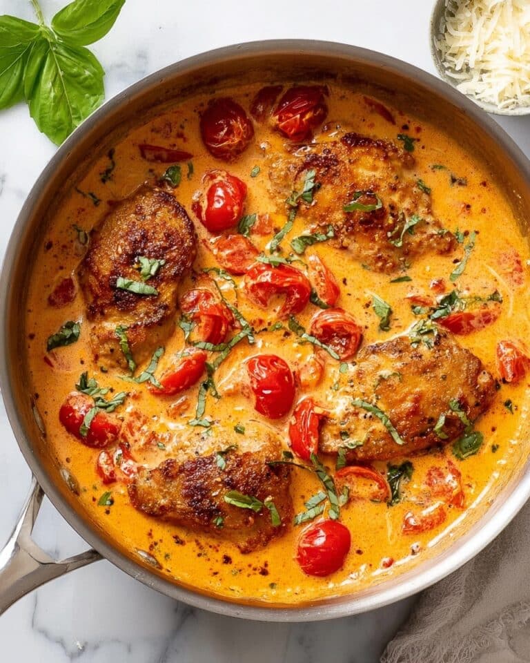 Tomato Chicken in Creamy Parmesan Sauce Recipe
