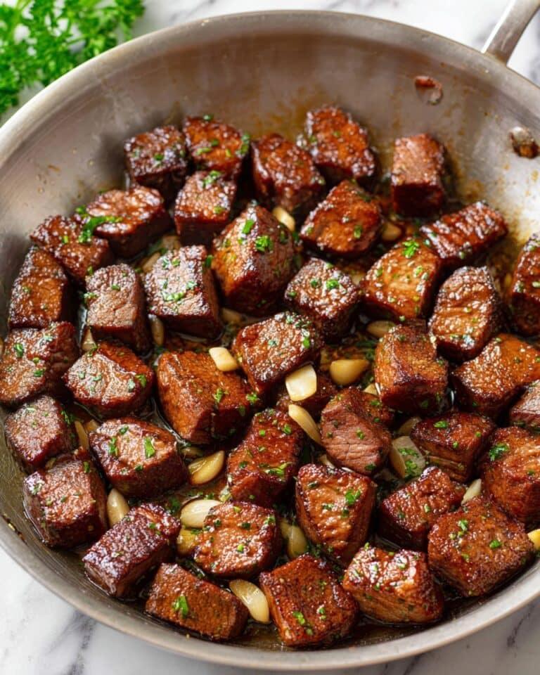 Garlic Herb Steak Bites with Rich Pan Sauce Recipe