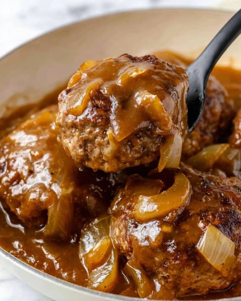 Hamburger Steak with Onion Gravy Recipe