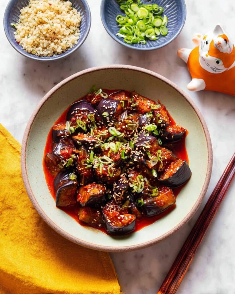 Air Fryer Eggplant with Miso Sauce Recipe