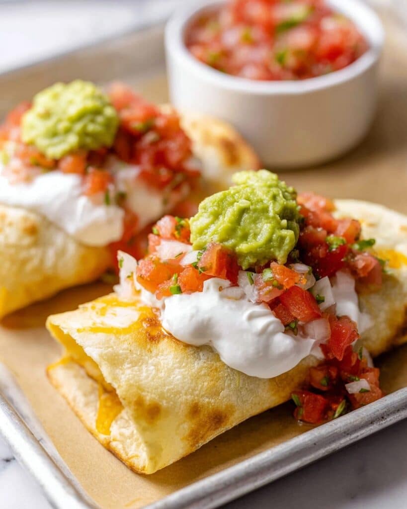 Easy Baked Chicken Chimichangas Recipe