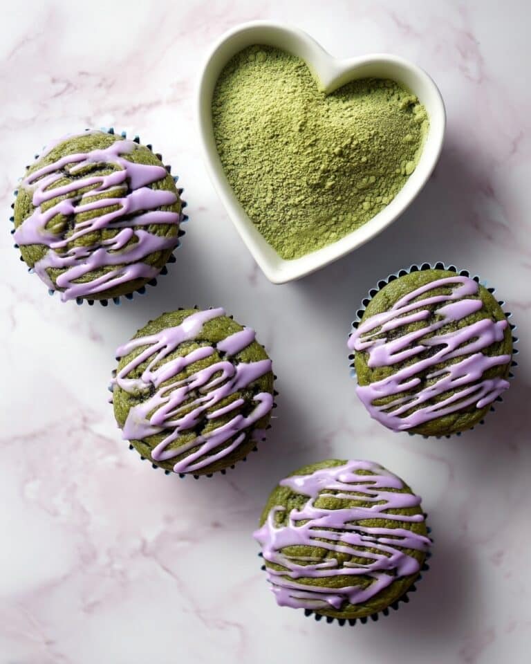 Vegan Matcha Lavender Muffins Recipe