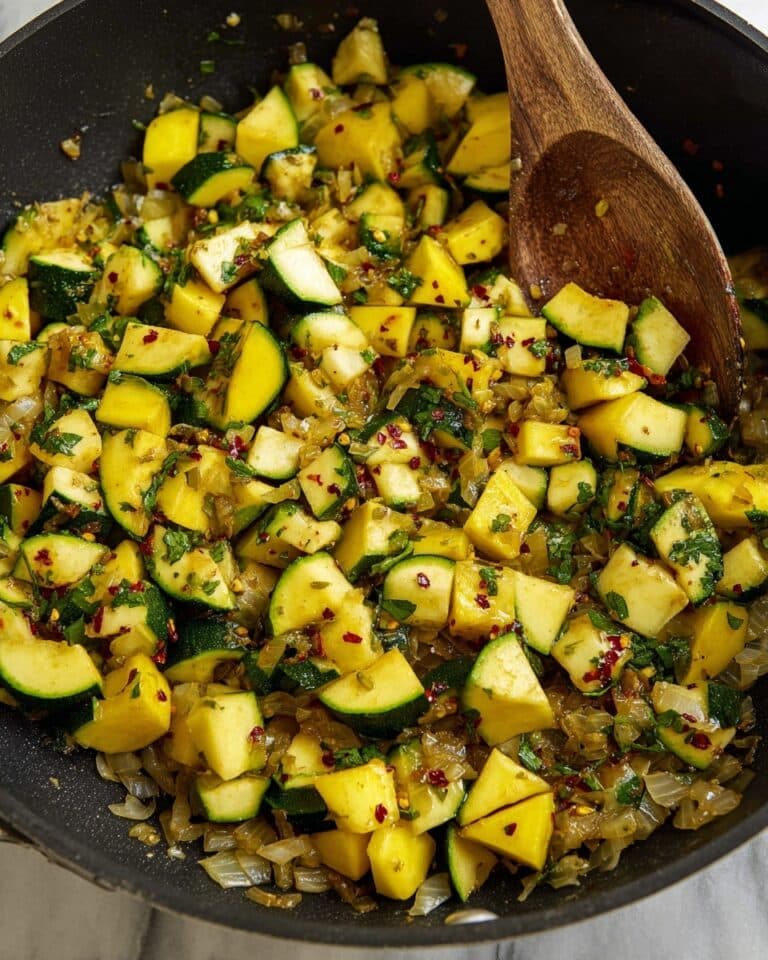 Calabacitas with Roasted Peppers, Corn, and Feta Recipe