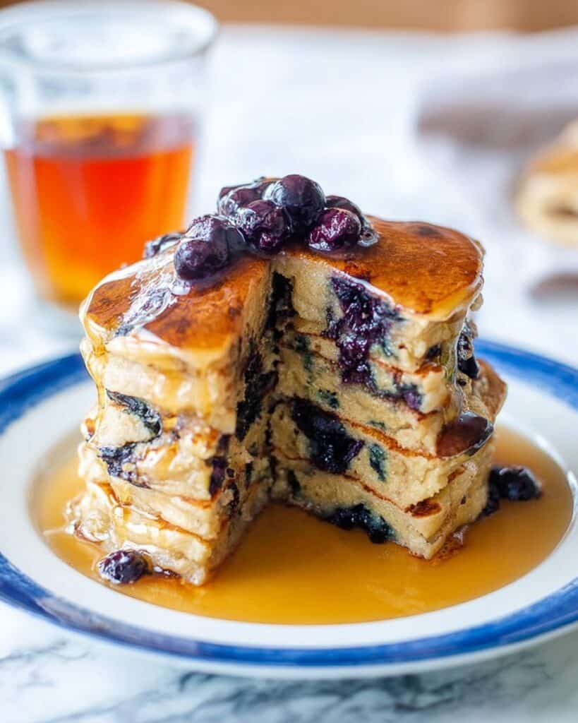 Fluffy Dairy-Free Blueberry Pancakes Recipe