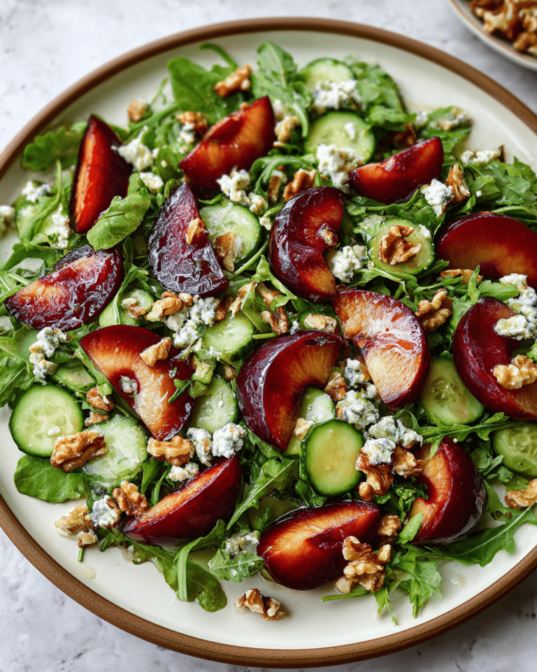 Plum Salad With Arugula & Blue Cheese Recipe
