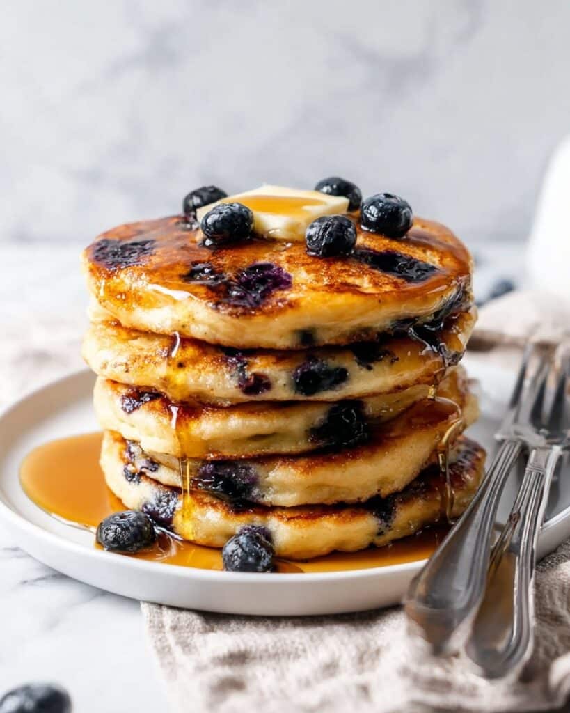 Blueberry Sour Cream Pancakes Recipe
