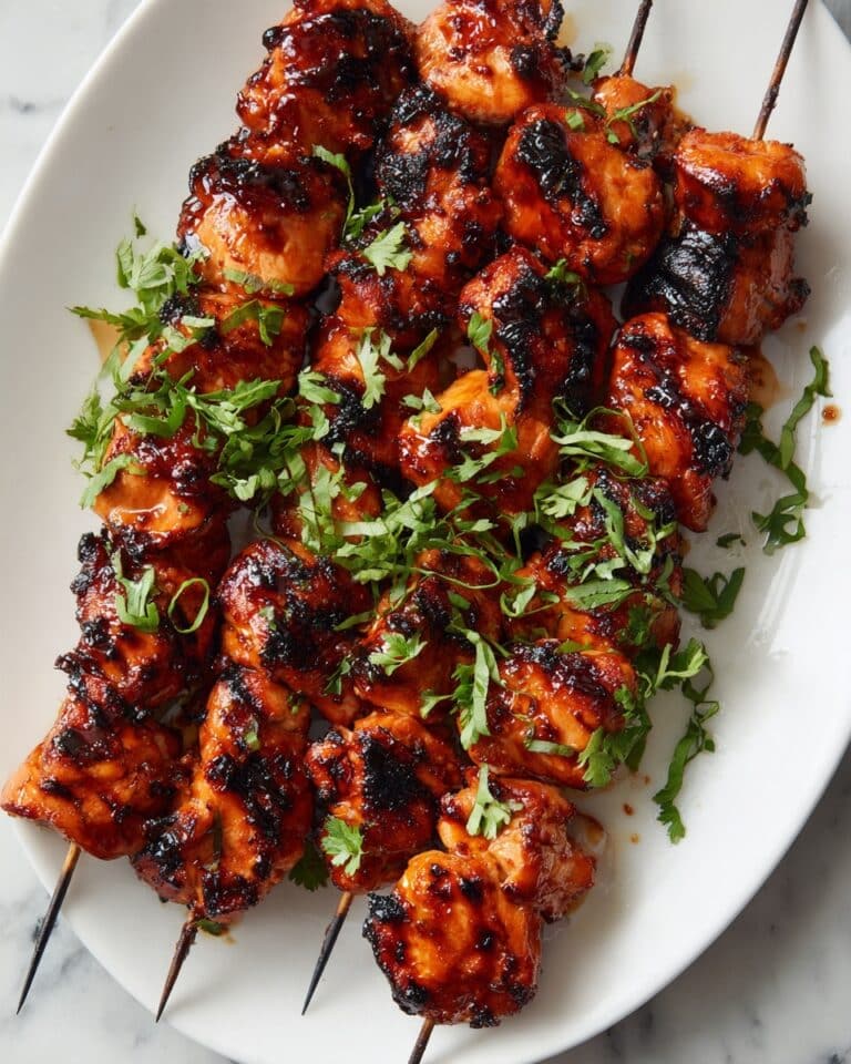 Easy Grilled Hot Honey Chicken Skewers Recipe