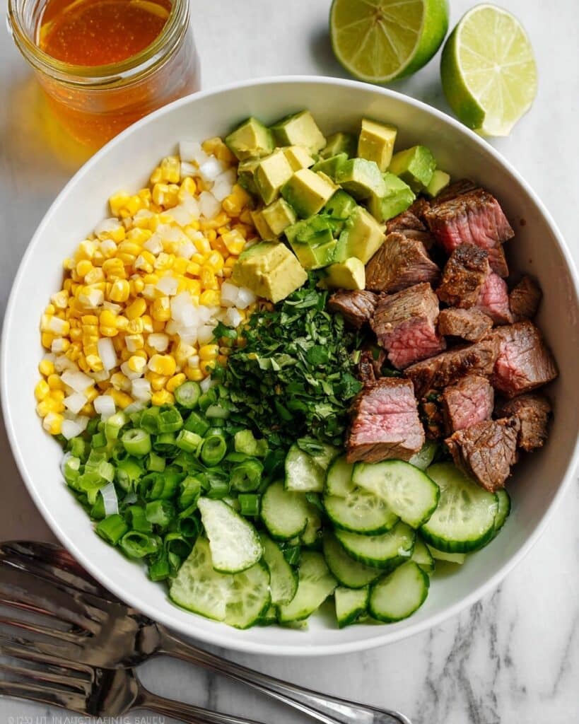 Steak Salad with Honey Lime Dressing Recipe