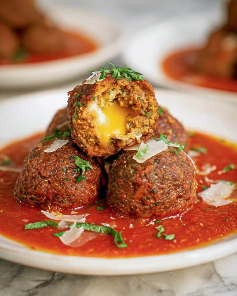 Cheese Stuffed Meatballs Recipe