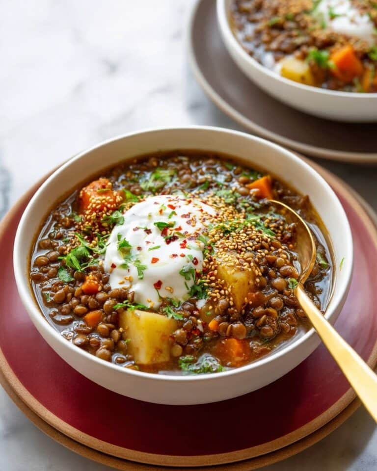 Lentil Potato Soup with Toasted Seeds and Fresh Herbs Recipe