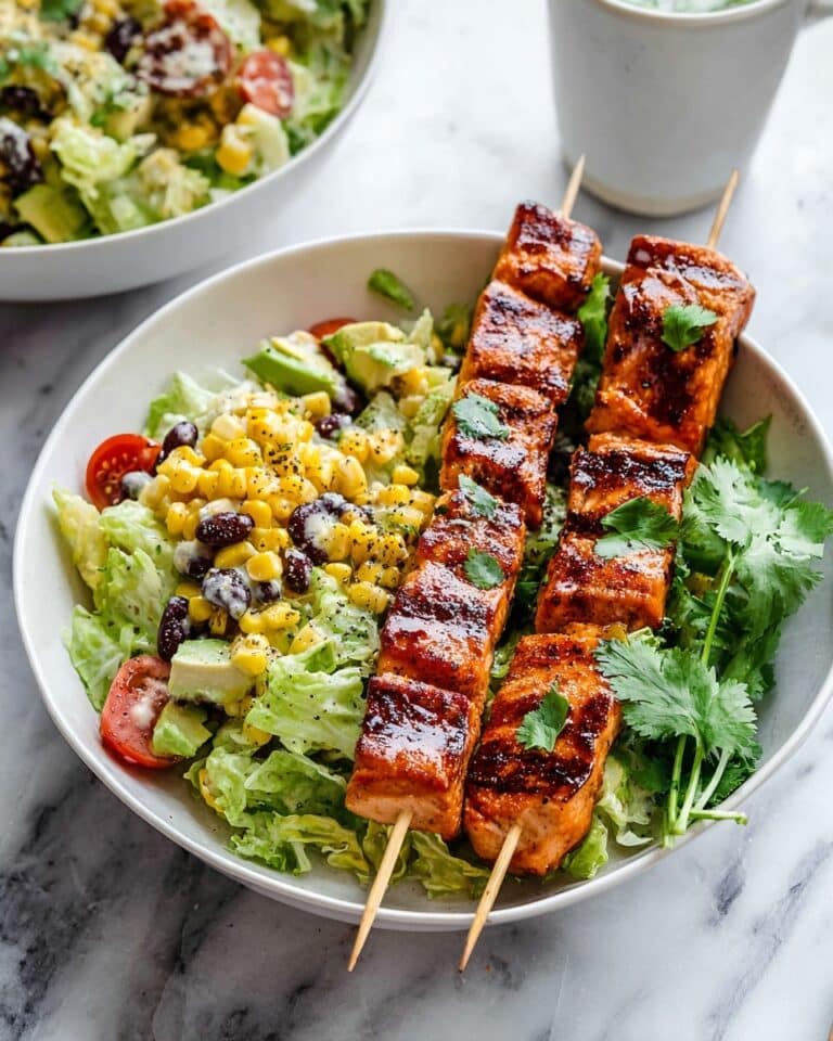 BBQ Chicken Skewer Salad Recipe