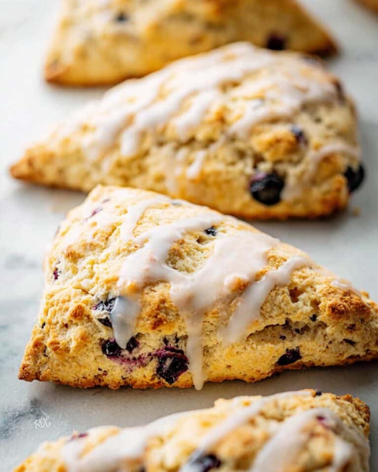 Blueberry Lemon Scones with Lemon Glaze Recipe